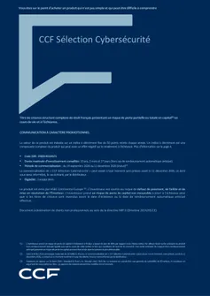 Brochure CCF Sélection Cybersécurité