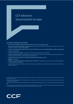 Brochure CCF Sélection Souveraineté Europe