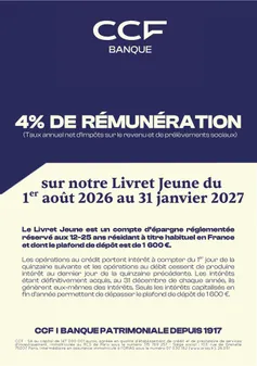 Flyer Offre Livret Jeune (valable jusqu'au 31/012027)