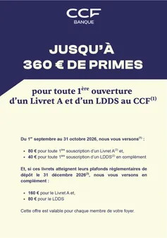 Flyer Offre LA LDDS (du 01/09 au 31/10/2026)