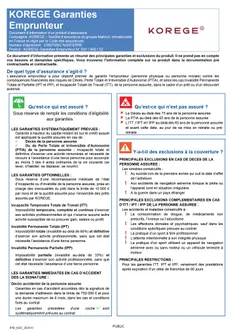 IPID KOREGE Garanties Emprunteur CCF