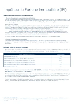 Fiche Impot sur la fortune 